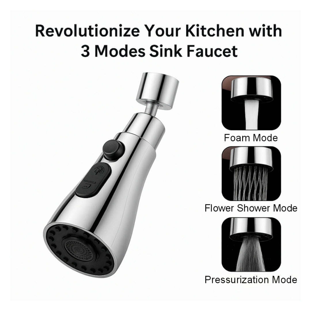 HydroFlex 3-Mode Kitchen Sink Faucet
