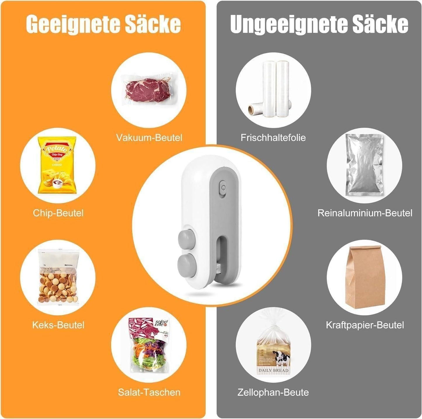 Instant Fresh Sealer – No Preheat, USB Charging & Multi-Bag Compatible