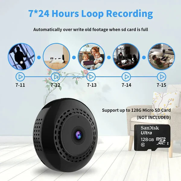 NanoCam Pro: Compact Wireless Security Camera with Indoor Recorder